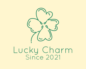 Clover Leaf Doodle logo design