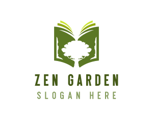 Tree Book Library logo design