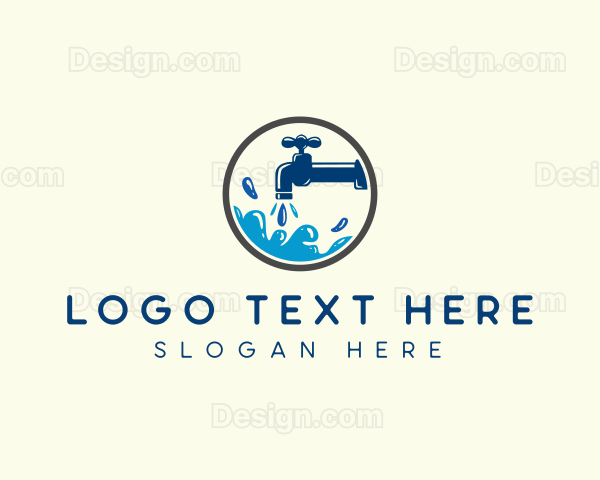 Water Plumbing Faucet Logo