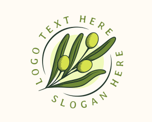 Natural Olive Fruit logo design