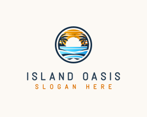 Sunset Beach Island logo design