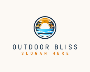 Sunset Beach Island logo design