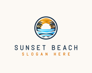 Sunset Beach Island logo design