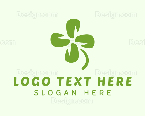 Four Leaf Clover Luck Logo