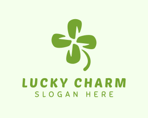 Four Leaf Clover Luck logo design