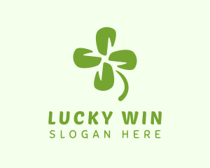 Four Leaf Clover Luck logo design