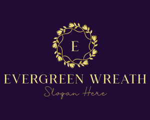 Elegant Floral Wreath logo design