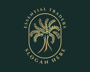 Natural Golden Tree logo design