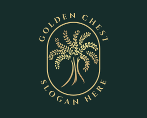 Natural Golden Tree logo design