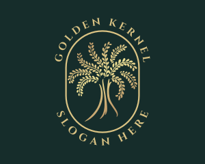 Natural Golden Tree logo design