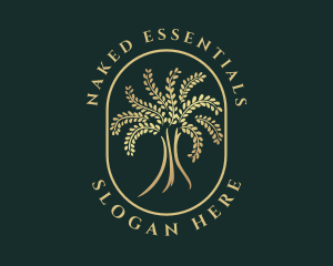 Natural Golden Tree logo design