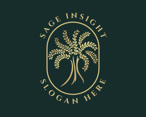 Natural Golden Tree logo design