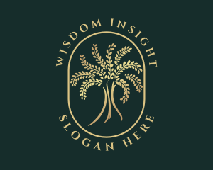 Natural Golden Tree logo design