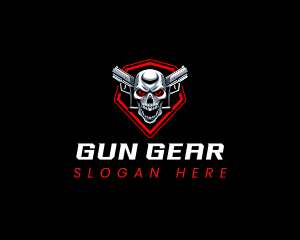 Skull Gun Gaming logo design