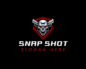 Skull Gun Gaming logo design
