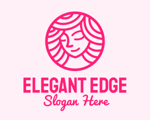 Pink Woman Wellness logo design