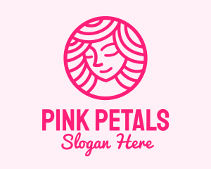 Pink Woman Wellness logo design