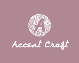 Cursive Wooden Crafts logo design