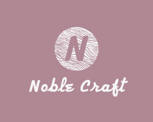 Cursive Wooden Crafts logo design