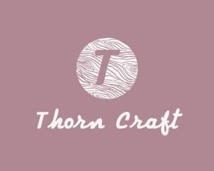 Cursive Wooden Crafts logo design