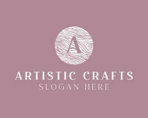 Cursive Wooden Crafts logo design