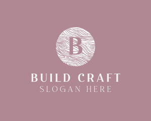 Cursive Wooden Crafts logo design