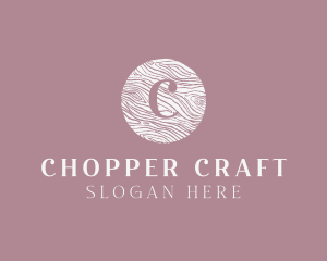 Cursive Wooden Crafts logo design