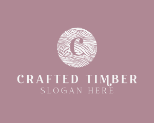 Cursive Wooden Crafts logo design