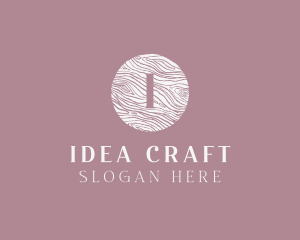 Cursive Wooden Crafts logo design