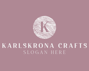 Cursive Wooden Crafts logo design