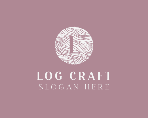 Cursive Wooden Crafts logo design