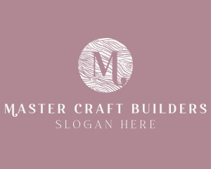 Cursive Wooden Crafts logo design