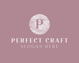 Cursive Wooden Crafts logo design