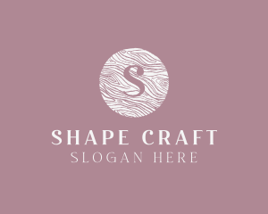 Cursive Wooden Crafts logo design