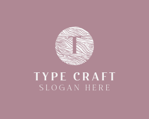 Cursive Wooden Crafts logo design