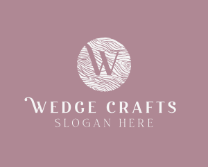 Cursive Wooden Crafts logo design