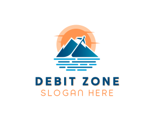 Mountain Airplane Travel  logo design