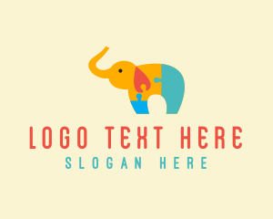 Toy Store Puzzle Elephant  Logo
