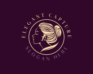 Elegant Woman Hair Bun logo
