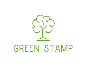 Green Tech Tree logo design