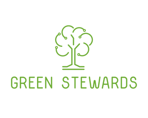 Green Tech Tree logo design