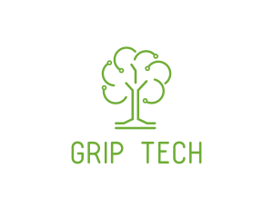 Green Tech Tree logo design