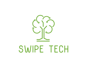 Green Tech Tree logo design