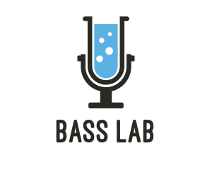 Test Tube Microphone logo design