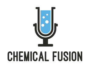 Test Tube Microphone logo design