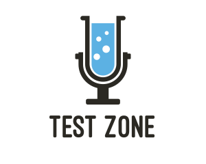 Test Tube Microphone logo design