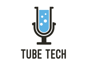 Test Tube Microphone logo design