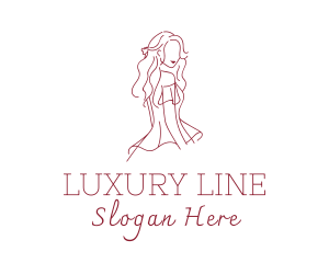 Women Gown Apparel logo design