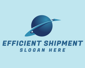 Globe Arrow Shipment logo design