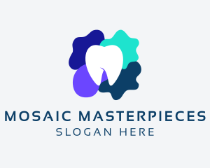 Mosaic Dental Tooth logo design